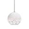 Besa Lighting Rocky Stem Pendant, White, Satin Nickel Finish, 1x9W LED 1TT-ROCKYWH-LED-SN - alternate 1